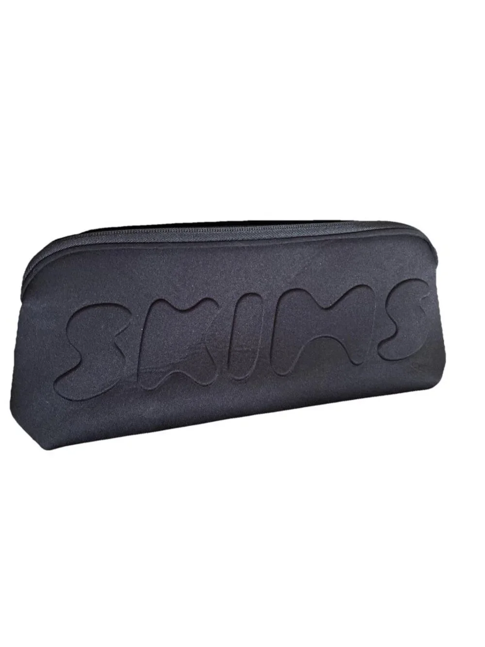 Skims Neoprene Clutch Zip Pouch In Black Onyx Bag